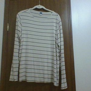 Old Navy Long Sleeve Striped Top, Medium Tall